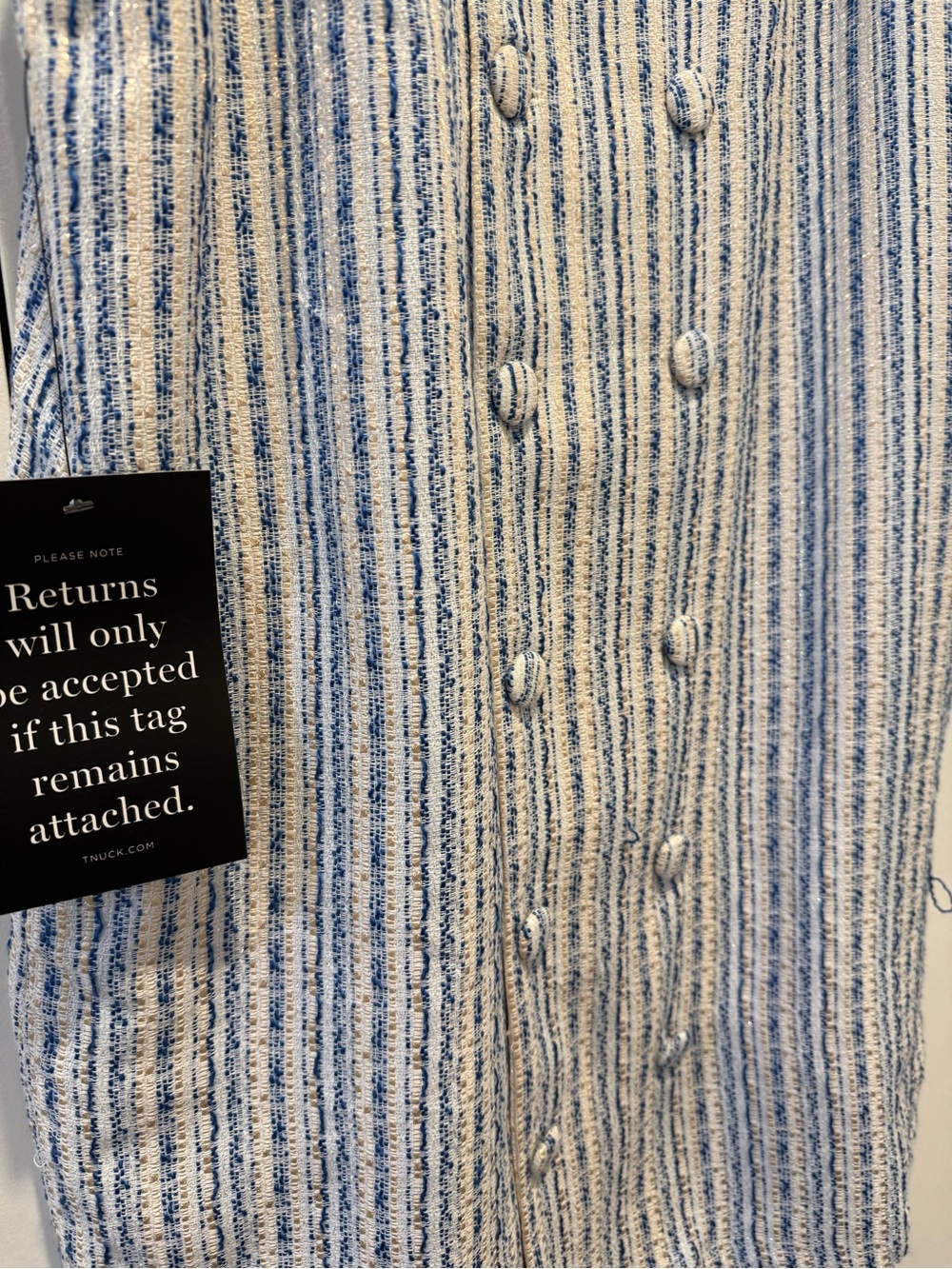 Tuckernuck Tweed striped Sleeveless Shift Dress in Blue and White - Picture 3 of 6
